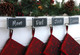 Haute Decor The Original MantleClip® Stocking Holder with Chalkboard Icons 4-Pack (Silver) - Personalize Your Christmas Mantel Stocking Hangers with Custom Names