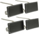 Haute Decor The Original MantleClip® Stocking Holder with Chalkboard Icons 4-Pack (Silver) - Personalize Your Christmas Mantel Stocking Hangers with Custom Names