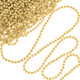 50 Feet Christmas Tree Beads Garland Artificial Pearl Strings for Decorating Plastic Beads Chain Roll for Xmas Home Fireplace Holiday Wedding DIY Decoration(Gold)