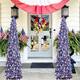 4th of July Patriotic Artificial Christmas Tree, 5 Ft Pop Up Collapsible Tinsel Christmas Tree Christmas Decorations for Home Fireplace Party Indoor Outdoor (American Flag)