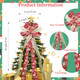 Christmas Tree Topper Bow, 55 "13" Large Glitter Artificial Flower Wreath Bow, with Long Streamer Mesh Wired Edge Ribbon Home/Restaurant Christmas Decoration