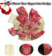 Christmas Tree Topper Bow, 55 "13" Large Glitter Artificial Flower Wreath Bow, with Long Streamer Mesh Wired Edge Ribbon Home/Restaurant Christmas Decoration