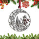 Christmas Ornaments, Solid Pewter Christmas Tree Ornament Handcrafted Metal DIY Hanging Craft Collectibles for Christmas Trees Home Party Party s (Snowman)
