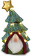 Hodao Christmas Tree Gnome Decorations Winter Table Swedish Tomte Elf Dwarf Figurines Decor Indoor Home Decorations Resin (Christmas Tree Gnome 2)