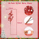 HOHOTIME 36Pcs Christmas Glitter Berries Stems, 9.5 Inch Artificial Christmas Tree Picks for Christmas Tree Decorations Ornaments DIY Crafts Vases Holiday Wedding Home Xmas Decor(Red HOHOTIME 36Pcs Christmas Glitter Berries Stems, 9.5 Inch Artificial Christmas Tree Picks for Christmas Tree Decorations Ornaments DIY Crafts Vases Holiday Wedding Home Xmas Decor(Red