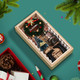 Dollhouse Decoration Set 1:12 Desktop Wall Decoration Christmas Ornaments Including Door, Ladder, Christmas Wreath, Christmas Tree, Vintage Miner's lamp, Boots, Fence, Double-Sided Adhesive Tape