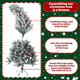 Whimsical Christmas Tree 5 FT Artificial Bendable Christmas Trees White Snow Flocked Holiday Xmas Tree Curved Shape Plastic Trees with Metal Foldable Stand Christmas Decoration Indoor Room