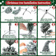 Whimsical Christmas Tree 5 FT Artificial Bendable Christmas Trees White Snow Flocked Holiday Xmas Tree Curved Shape Plastic Trees with Metal Foldable Stand Christmas Decoration Indoor Room