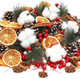 240 Pcs Christmas Pine Cones for Crafts Dried Cotton Balls,Dried Orange Slices and Cinnamon Sticks,Star Anise,Wreath Garland Making for Home Winter Wreath DIY Crafts Decorations Supplies