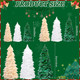 9 Pcs Christmas Feather Tree Table Top Feather Christmas Tree Xmas Tree Tabletop Decor Centerpieces for Winter Wedding Party Shelf Home Craft, 3 Size 6'' 8'' 12'' Fake Indoor Trees(Classic Color)