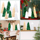 9 Pcs Christmas Feather Tree Table Top Feather Christmas Tree Xmas Tree Tabletop Decor Centerpieces for Winter Wedding Party Shelf Home Craft, 3 Size 6'' 8'' 12'' Fake Indoor Trees(Classic Color)
