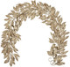 3 Pcs 6FT Christmas Garland Champagne Gold Glittered Artificial Magnolia Leaves for Mantle Christmas Tree Decorations Indoor Outdoor Hanging Garland Ornaments Garden Door Wall Window Stair Home Decor