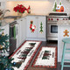 Homcomoda Christmas Tree Kitchen Mats 2 Piece Set Non Slip Waterproof Kitchen Rugs and Mats Anti Fatigue Cushioned Kitchen Floor Mats Farmhouse Xmas Comfort Standing Mat for Floor Kitchen Sink Laundry