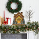 Christmas Decorations for Home Led Lighted Wooden Snow Winter Scene Christmas Village Ski Lodge Farmhouse Christmas Tree Wreath House Rustic Tabletop Holiday Decor Xmas Signs