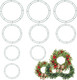 Hotop 9 Pieces Wire Wreath Frame Dark Green Flat Circle Floral Wreath Ring Wreath Making Supplies for Christmas Year Holiday Wedding Decoration 8 Inch 12 Inch 14 Inch