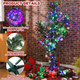 Hotop 5 FT Artificial Cactus Christmas Tree with 100 LED Lights Pre-Lit Cactus Xmas Tree for Christmas Holiday Decoration(Classic Pine Needles)