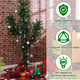 Hotop 5 FT Artificial Cactus Christmas Tree with 100 LED Lights Pre-Lit Cactus Xmas Tree for Christmas Holiday Decoration(Classic Pine Needles)