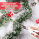 Hotop 164 ft Christmas Frost Tip Tinsel Garland Glitter Silver Edge Metallic Streamers Christmas Tree Hanging Twist Garland Decorations for Indoor and Outdoor Holiday Party Supplies (Green)
