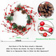 12 inch Artificial Christmas Wreath, Farmhouse Handmade Rattan Small Christmas Door Hanging with Red Berry, Pine Cones for Indoor Outdoor DIY Christmas Decoration Wall, Candle Tabletop Ornament