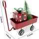 Vintage Red Truck Christmas Decorations, Farmhouse Red Truck with Christmas Tree Hanging Decorations,Metal Red Wagon Model for Xmas Party Christmas Tree Decoration