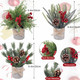 HUAESIN Small Christmas Table Decorations 9.4 Inch Tabletop Mini Christmas Centerpiece Potted Christmas Tree with Pinecones and Berries, Xmas Fake Plants for Tables Home Mantel Holiday Decor, 3 Pack HUAESIN Small Christmas Table Decorations 9.4 Inch Tabletop Mini Christmas Centerpiece Potted Christmas Tree with Pinecones and Berries, Xmas Fake Plants for Tables Home Mantel Holiday Decor, 3 Pack