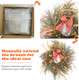 22 Inch Fall Front Door Wreath Mixed Berry Bow Ribbon Wreath Large Harvest Wreath with Pinecone on Grapevine Base for Front Door Farmhouse Wall Window Festival Celebration Christmas Decor
