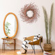 Spring Front Door Wreath 18 Inch Artificial Twig Wreath Winter Red&Burgundy Berry Wreath Artificial Eucalyptus Leaves Wreath with Large Grapevine Wreath for Farmhouse Window Hanging Christmas Decor