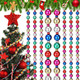 Huwena 4 Pieces 10 Feet Christmas Tree Bead Garlands Hanging Christmas Tree Garland Pearl Xmas Tree Bead for Christmas Tree Fireplace Wreath Ornaments