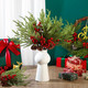 HyDren 20 Pcs Christmas Artificial Norfolk Pine with Cone and Berry, 17 Inches Artificial Greenery Norfolk Pine Stems Long Xmas Faux Pine Stem for Crafts Christmas Tree DIY Garland Holiday Wreath