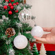 I00000 30Pcs Christmas Tree Ornaments, White Christmas Balls Decorations, Shatterproof Christmas Ornaments,2.36 Inches Christmas Decorations Hanging Ornaments for Christmas, Wreath & Party Decorations