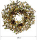 Fall Wreath with Pine Cones and Eucalyptus Leaves, Harvest Wreath for Front Door Farmhouse Indoor Festival Home Thanksgiving Decor,20 Inch