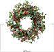 Idyllic Eucalyptus Wreath for Front Door,20" Red Berries Christmas Wreath with Pine Cones, Decorations for Everyday Farmhouse Window Outdoor/Indoor