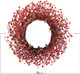 Idyllic 18 Inch Christmas Sugared Berry Wreath for Front Door, Winter Red Berry Wreath for Christmas, Farmhouse Juicy Christmas Wreath Wall Window Home Decor Wreath
