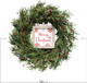 Christmas Wreath for Front Door, 20" Berries Green Wreath with Merry Christmas Sign, Winter Decorations for Christmas Farmhouse Harvest Home Indoor