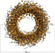 Idyllic 18 Inch Yellow Berries Leaves Wreath for Front Door, All-Season Wreath for Indoor and Outdoor