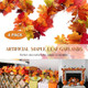 4 Pack Fall Garland Maple Leaf, 5.9Ft/Piece Hanging Vine Garland Artificial Autumn Foliage Garland Decor for Home Thanksgiving Halloween Party Christmas Decorations