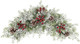 Ileading 25.6inch Artificial Christmas Swag Christmas Door Swag with Pine Needles and Red Berries Snowy Pine Cones Christmas Swag Wreath Mailbox Swag Christmas Decorations for Front Door Window Wall