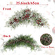 Ileading 25.6inch Artificial Christmas Swag Christmas Door Swag with Pine Needles and Red Berries Snowy Pine Cones Christmas Swag Wreath Mailbox Swag Christmas Decorations for Front Door Window Wall
