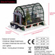 innodept12 Animated Lighted Christmas Village Greenhouse, Christmas Collectible House Ballroom Display Xmas Home Accent Tabletop Decoration, Musical Battery-Operated