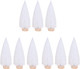 IUIBMI 9 PCS Mini Sisal Christmas Trees 6 Inch Small Artificial Christmas Sisal Snow Frost Trees with Wooden Bases, Miniature Bottle Brush Trees for Xmas Holiday Party Home Tabletop Tree Decor, White