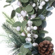 J'FLORU Christmas Wreaths for Front Door 20 Inch Artificial Christmas Wreath White Winter Wreath with Berries Pine Cones Pine Needles for Xmas Winter Holidays