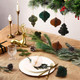 Janinka 36 Pcs Christmas Paper Honeycomb Ornaments 3D Mini Glitter Edge Honeycombs Lantern Reusable Vintage Christmas Hanging Neutral Ornaments for Christmas Tree Year Home Decor (Cute)