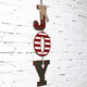 Christmas Decoration Wall Sign, Christmas Joy Sign for Home Decor Letter Wreath Christmas Hanging Wood Letters for Front Door, Wall