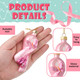 Jetec 4 Pieces Christmas Glass Ornament Breast Cancer Awareness Pink Ribbon Blown Ornament Decoration Hanging Breast Cancer Ornaments for Christmas Tree Pink Hope Ribbon Ornament with Butterfly Gloves