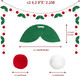 jijAcraft Pre-Assemble Christma Felt Ball Garland 3 Packs Colorful Pom Pom Garland, Cute Winter Wonderland Snow Ornaments Ball for Holiday Xmas Christmas Tree Decoration (Red and White with Holly)