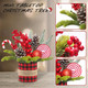 Mini Christmas Tree, Small Tabletop Christmas Tree Tiny Artificial Xmas Tree Little Potted for Christmas Holiday Desk Table Décor Winter Indoor Outdoor Decoration(Red)