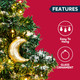 Joiedomi Hanging Ornament, 2 PCS Christmas Earth & Moon Glass Blown Ornaments, Unique Design, Premium Quality, for Christmas Tree Decoration