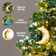 Joiedomi Hanging Ornament, 2 PCS Christmas Earth & Moon Glass Blown Ornaments, Unique Design, Premium Quality, for Christmas Tree Decoration