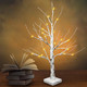 Joiedomi 2 Pack 24" LED Birch Tree, Battery Operated Warm White Tabletop Tree with Timer Light Jewelry Holder Decor for Christmas Thanksgiving Home Party Wedding