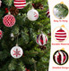 Joiedomi 36 Pcs Red and White Christmas Ball Ornaments Set, 2.36” Shatterproof Christmas Hanging Tree Decoration, Xmas Balls Ornaments for Tree Present Banister Wreath Garland Indoor Party Supplies